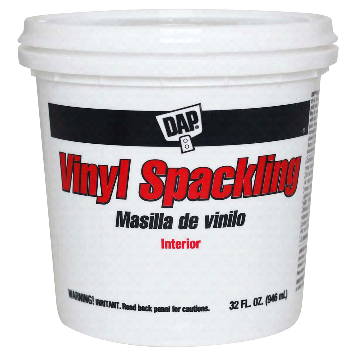 slide 1 of 2, DAP Vinyl Spackling, Quart, White, 1 qt