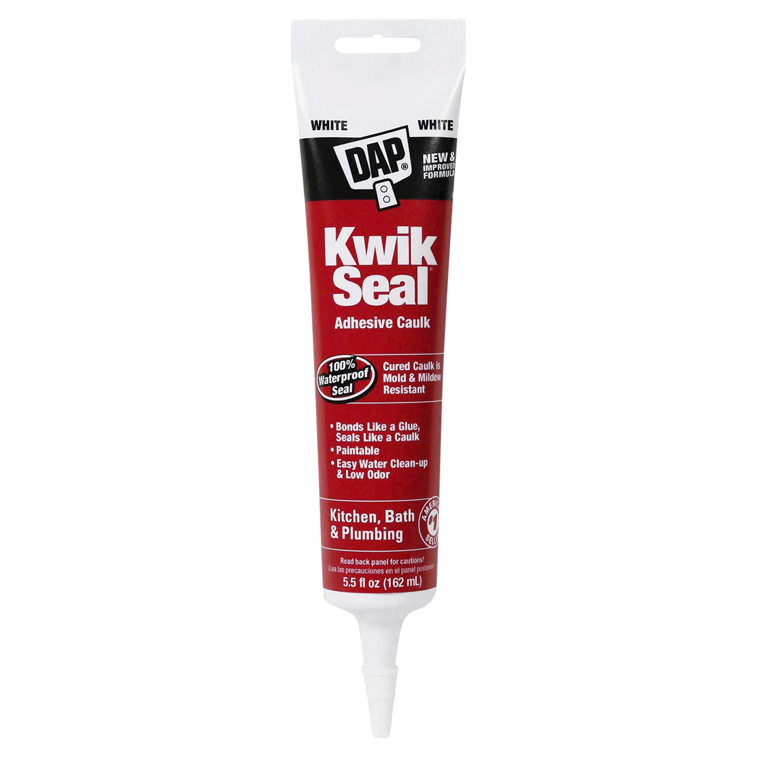 slide 1 of 2, DAP KWIK SEAL Adhesive Caulk, Almond, 5.5 fl oz
