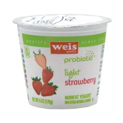 Weis Quality Strawberry Light Probiotic Nonfat Yogurt