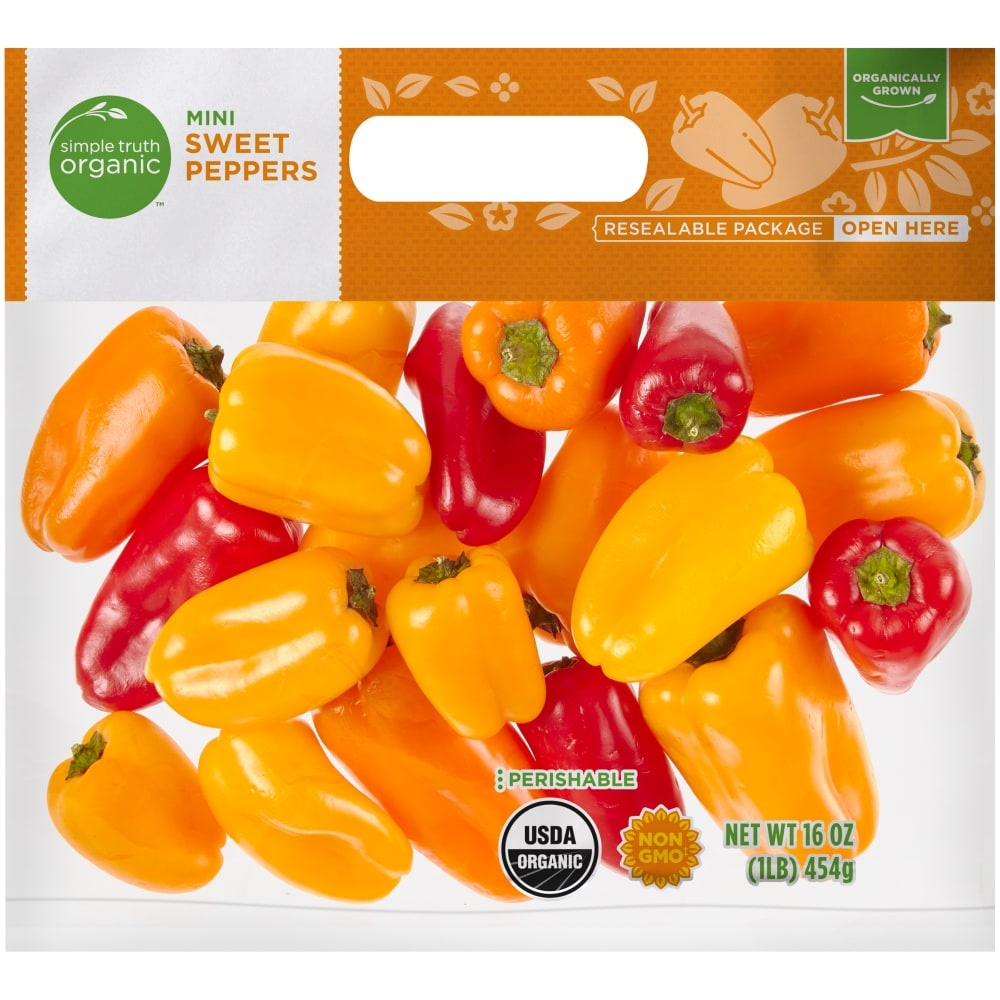 slide 1 of 1, Simple Truth Organic Mini Sweet Peppers, 16 oz