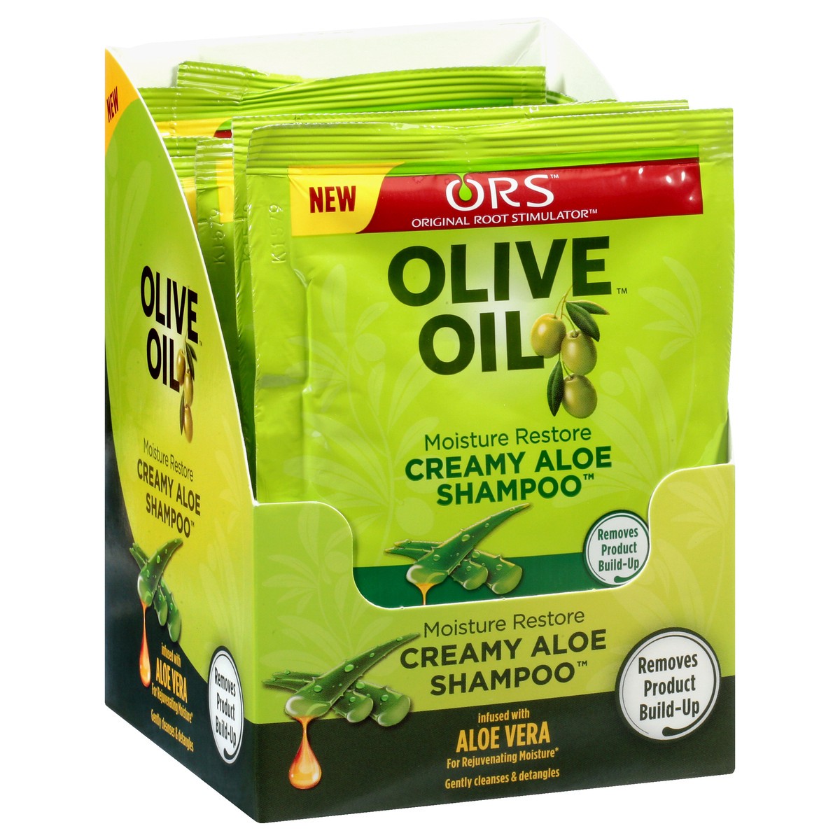 slide 5 of 11, Ors Olive Oil Aloe Shampoo Packet, 1.75 oz