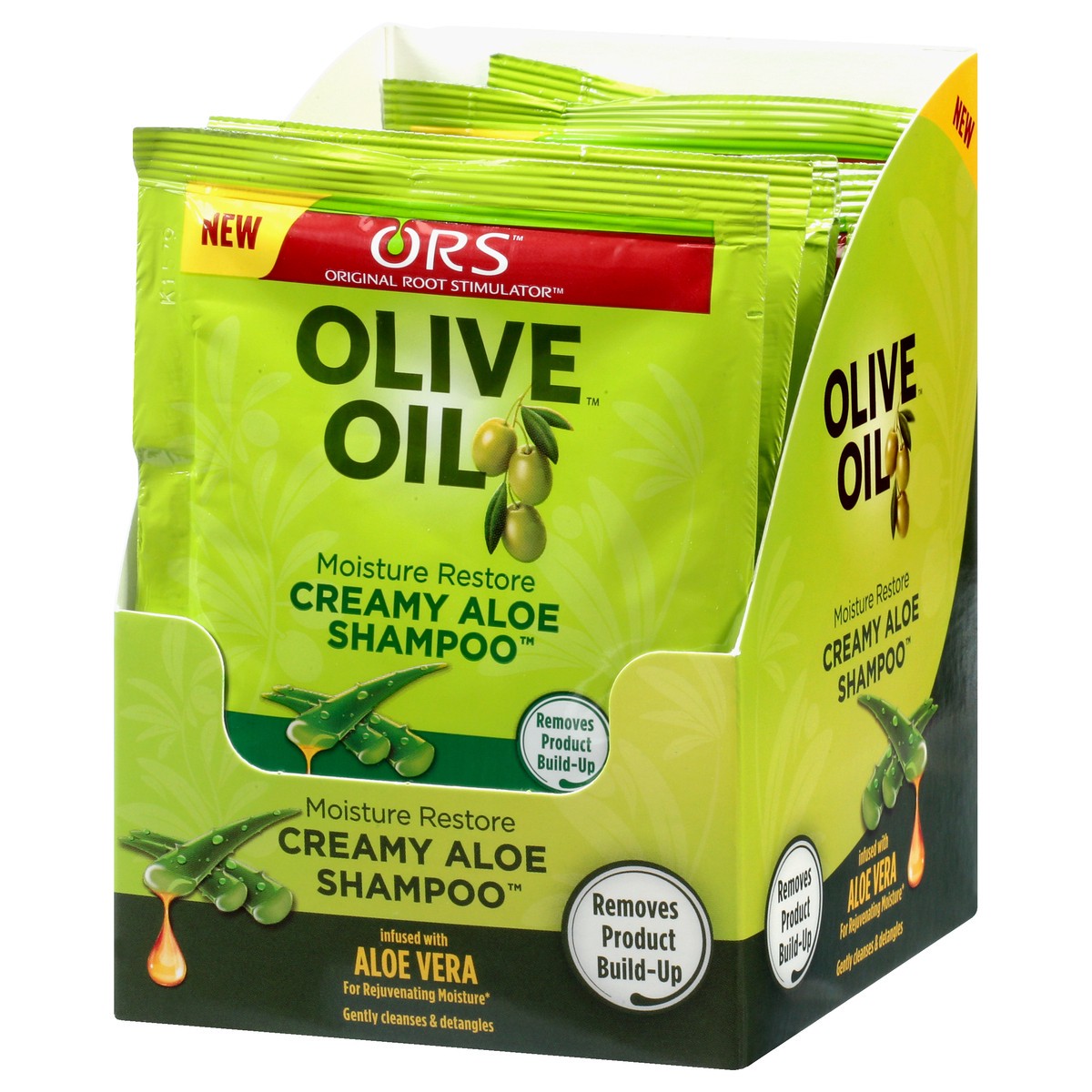 slide 6 of 11, Ors Olive Oil Aloe Shampoo Packet, 1.75 oz