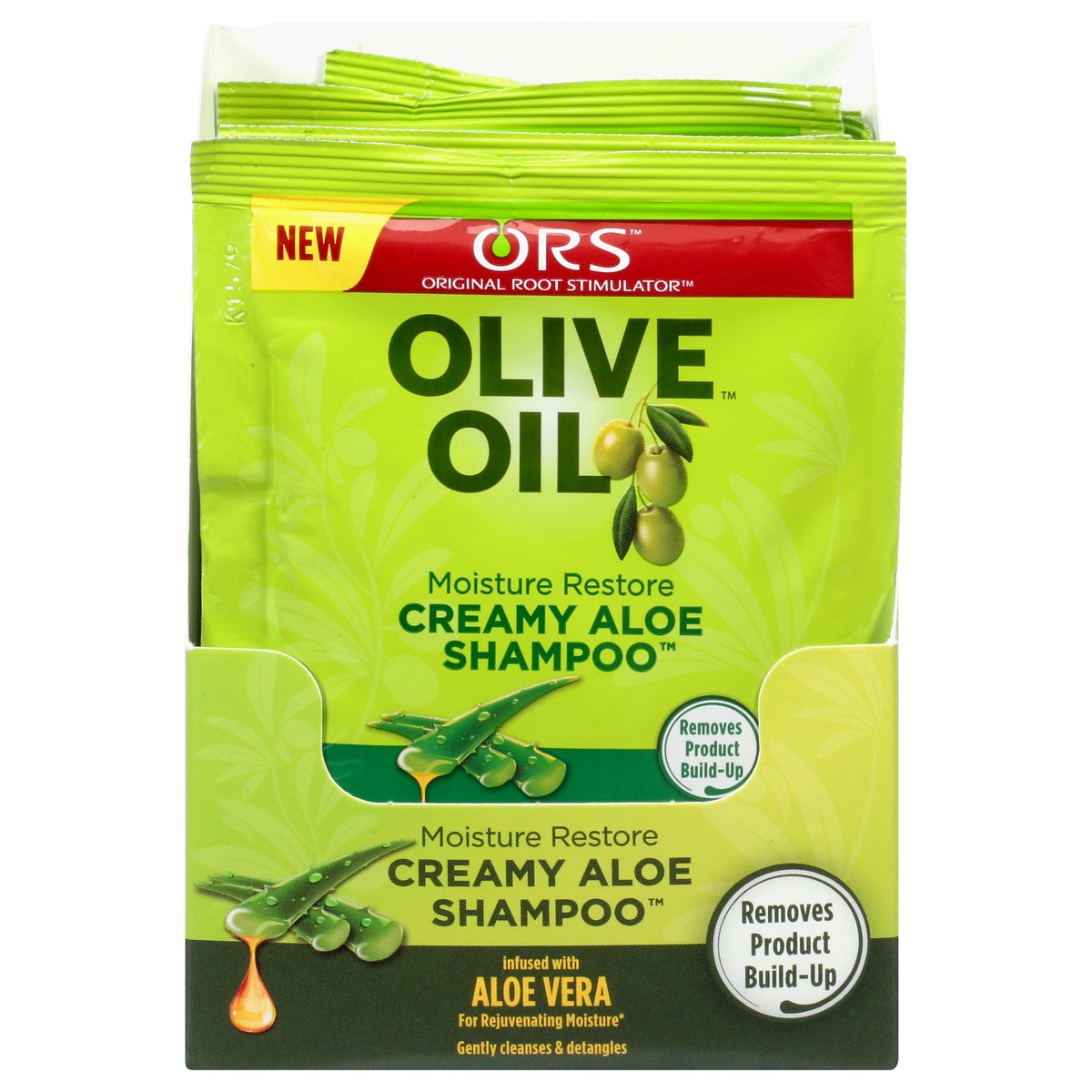 slide 1 of 11, Ors Olive Oil Aloe Shampoo Packet, 1.75 oz