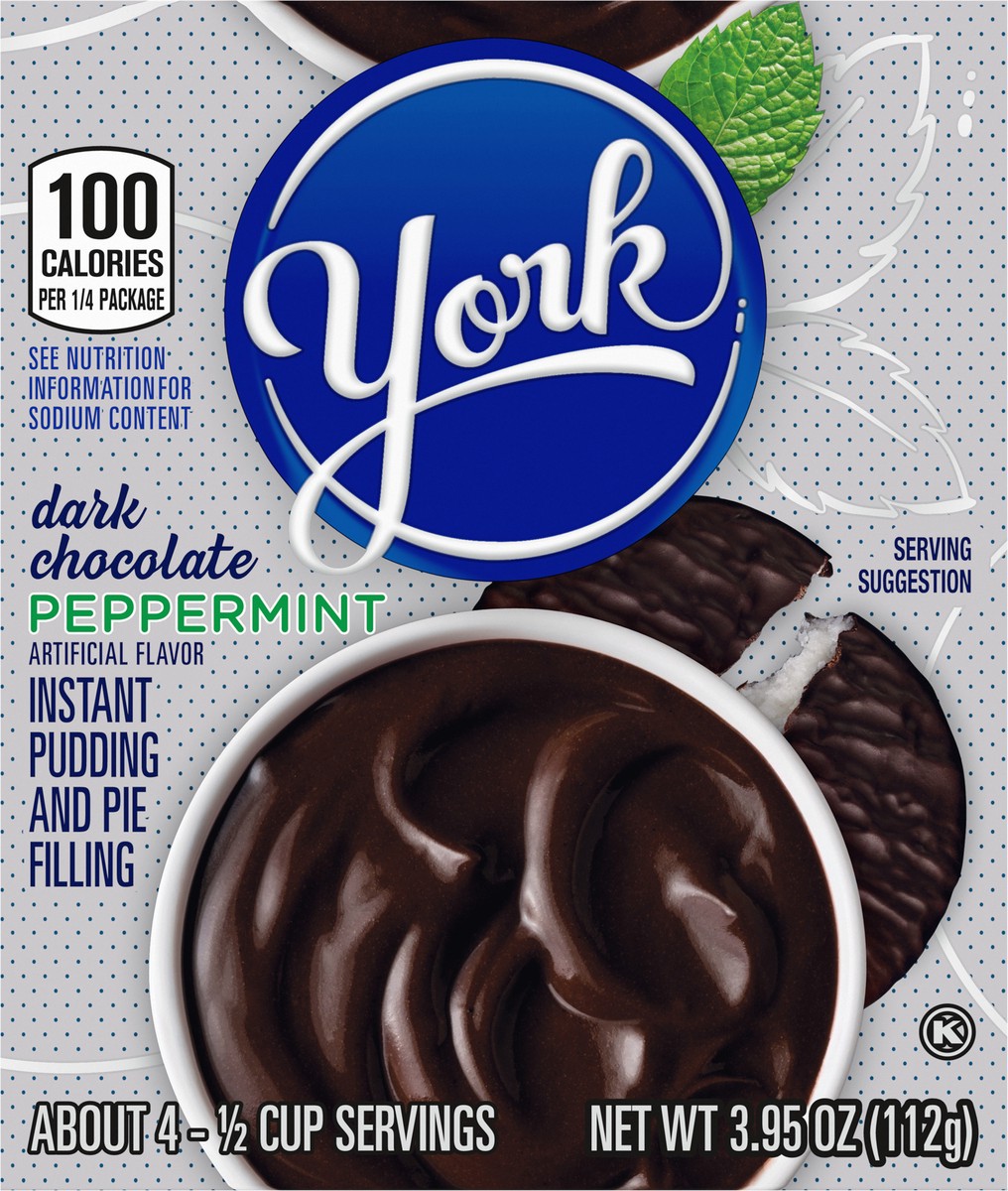 slide 8 of 9, York Chocolate Dark Chocolate Peppermint Instant Pudding, 3.56 oz