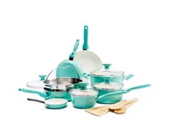 GreenPan Rio Healthy Ceramic Non-Stick Cookware Set - Turquoise
