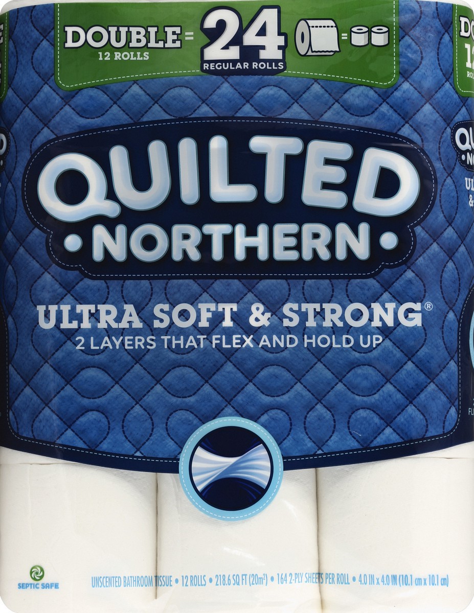 slide 5 of 6, Quilted Northern Bathroom Tissue Ultra Soft Strong Double Rolls, 12 ct