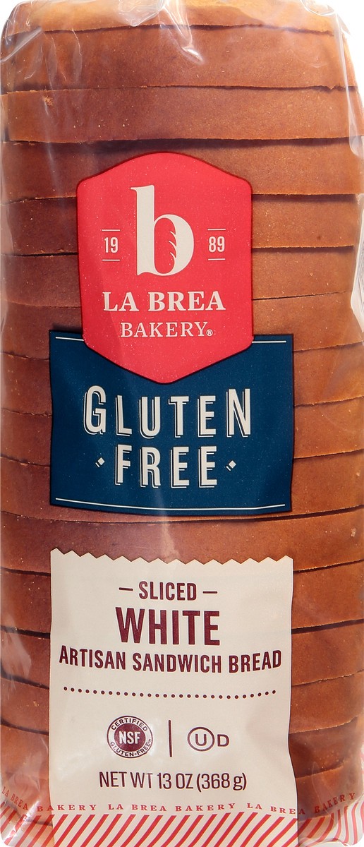 slide 1 of 13, La Brea Bakery Gluten Free Sliced White Artisan Sandwich Bread 13 oz, 13 oz