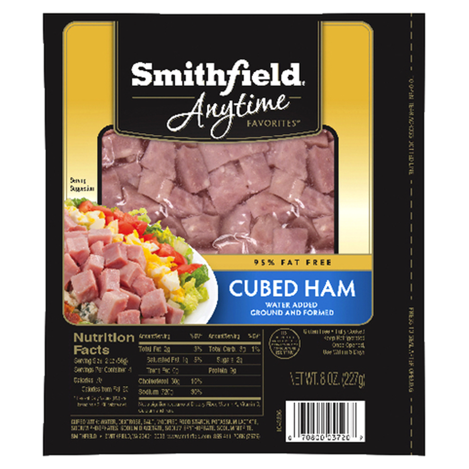 slide 1 of 1, Smithfield Anytime Favorites Cubed Ham 8 oz, 8 oz