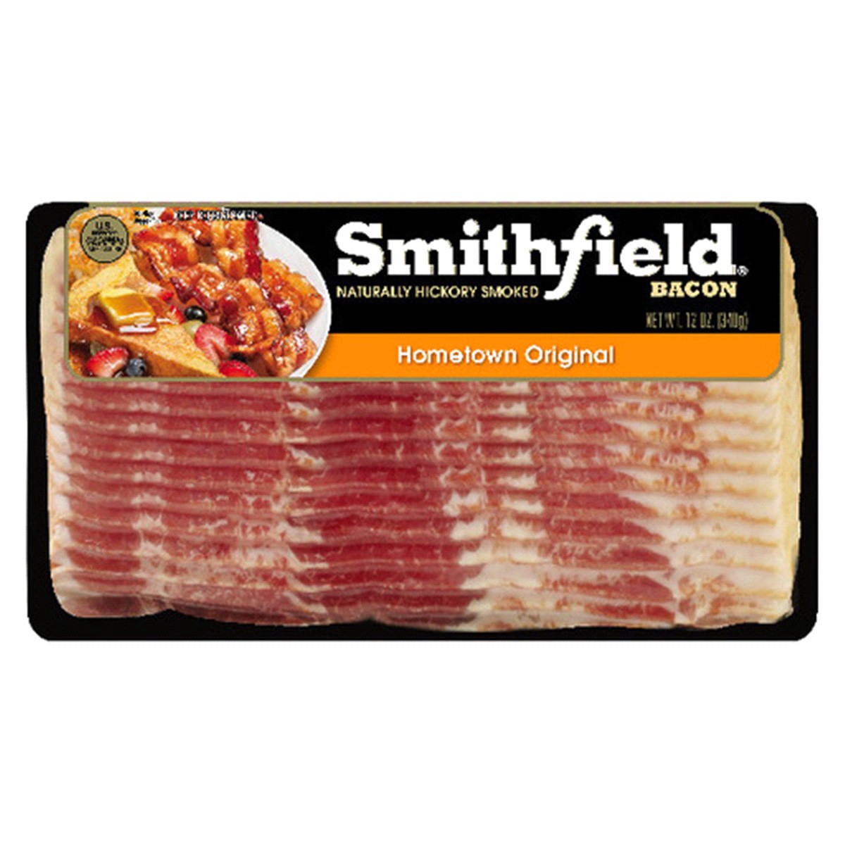 slide 1 of 1, Smithfield Bacon, Hometown Original, 12 oz, 12 oz