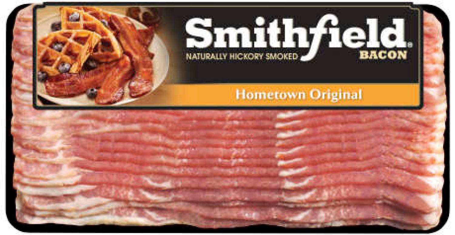 slide 1 of 4, Smithfield Bacon, Hometown Original, 12 Oz, 12 oz