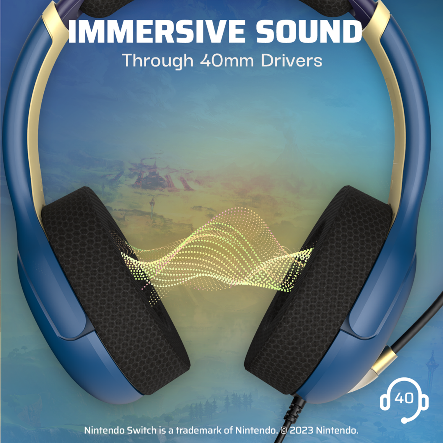 slide 2 of 7, PDP AIRLITE Wired Headset: Brave Blue For Nintendo Switch, Nintendo Switch - OLED Model, & Nintendo Switch Lite, 1 ct