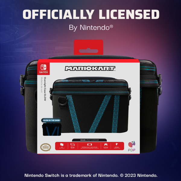 slide 9 of 29, PDP Overnight Case GLOW: Kart Drift For Nintendo Switch, Nintendo Switch Lite, Nintendo Switch - OLED Model, 1 ct