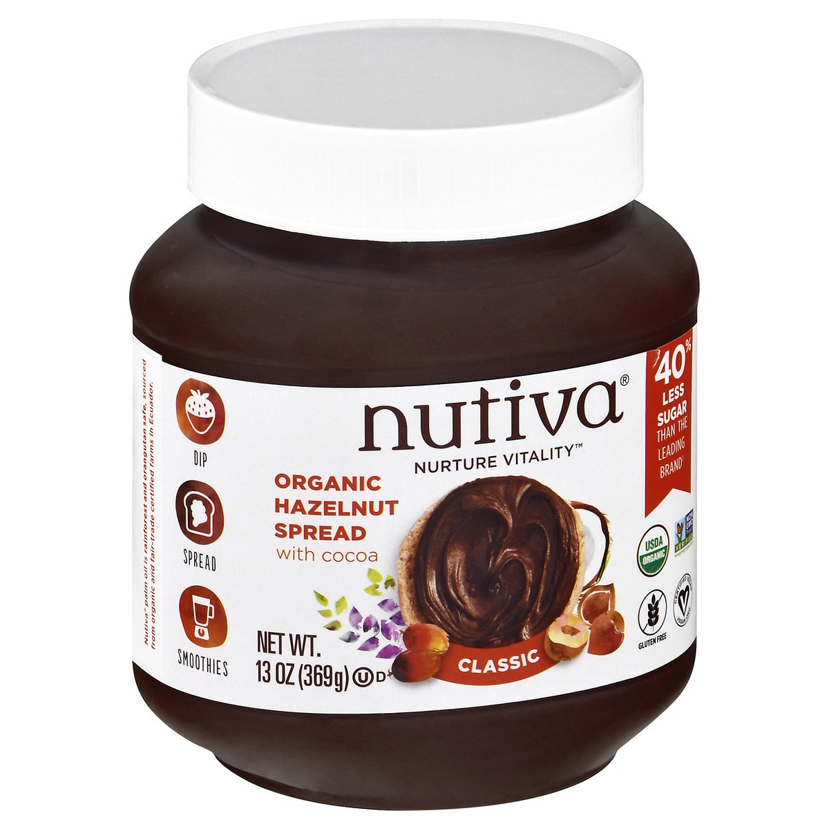 slide 2 of 9, Nutiva Organic Classic Hazelnut Spread 13 oz, 13 oz