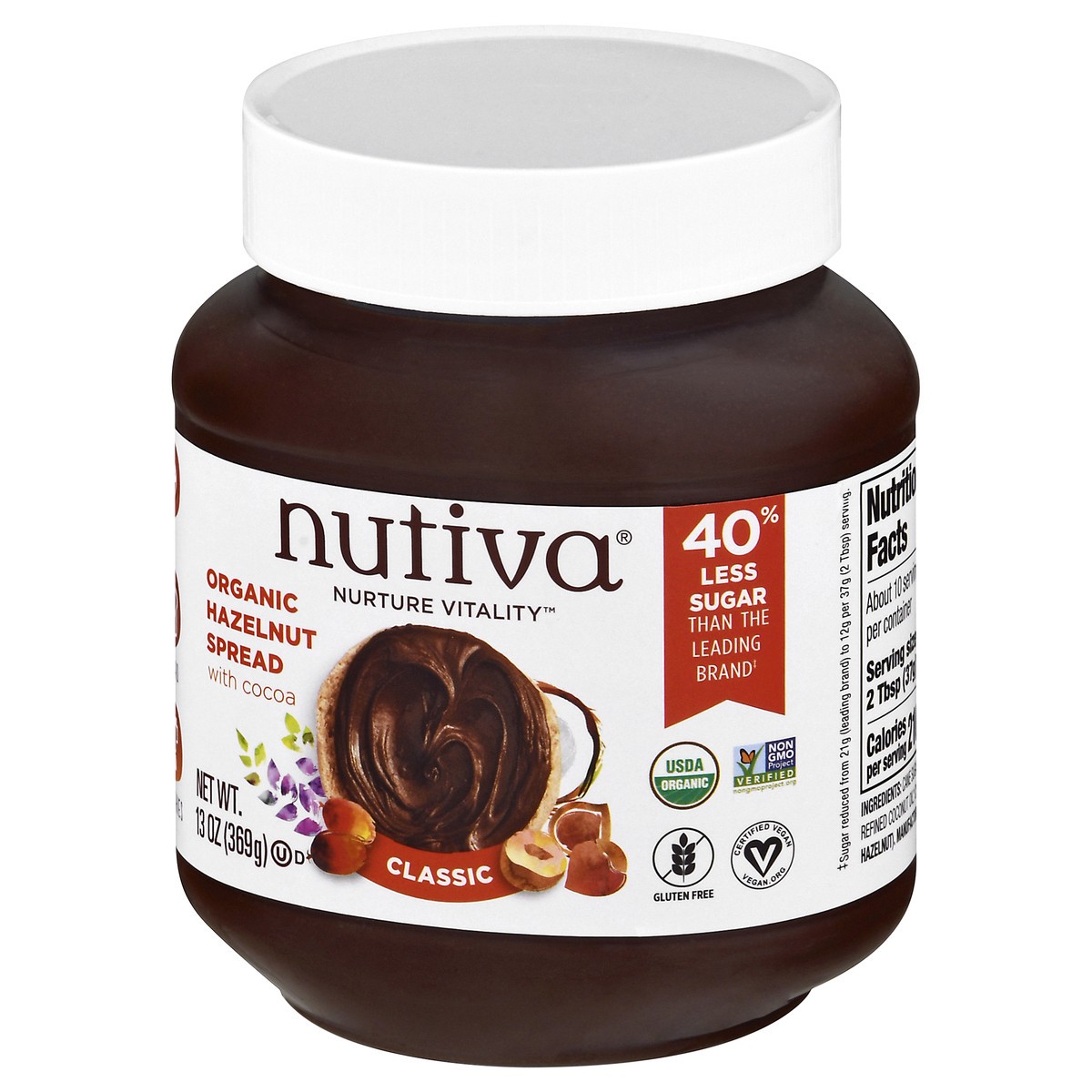 slide 3 of 9, Nutiva Organic Classic Hazelnut Spread 13 oz, 13 oz
