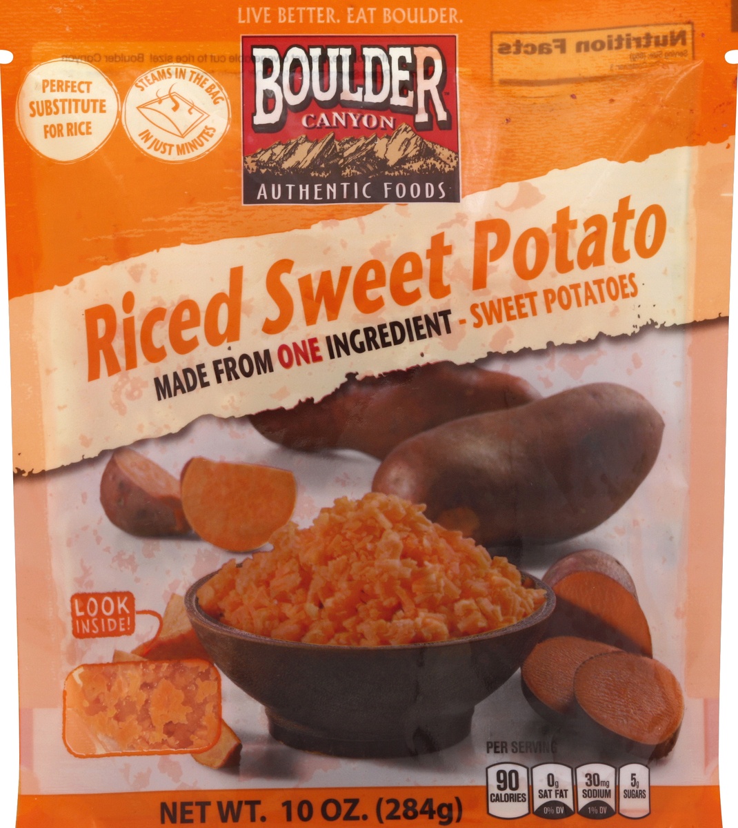 slide 5 of 6, Boulder Canyon Riced Sweet Potato Unseasoned, 10 oz