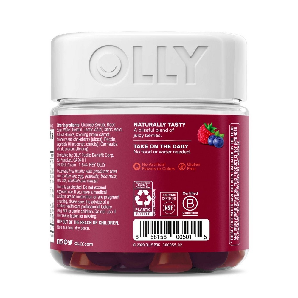 slide 4 of 5, Olly Women's Multivitamin Gummies Berry, 90 ct