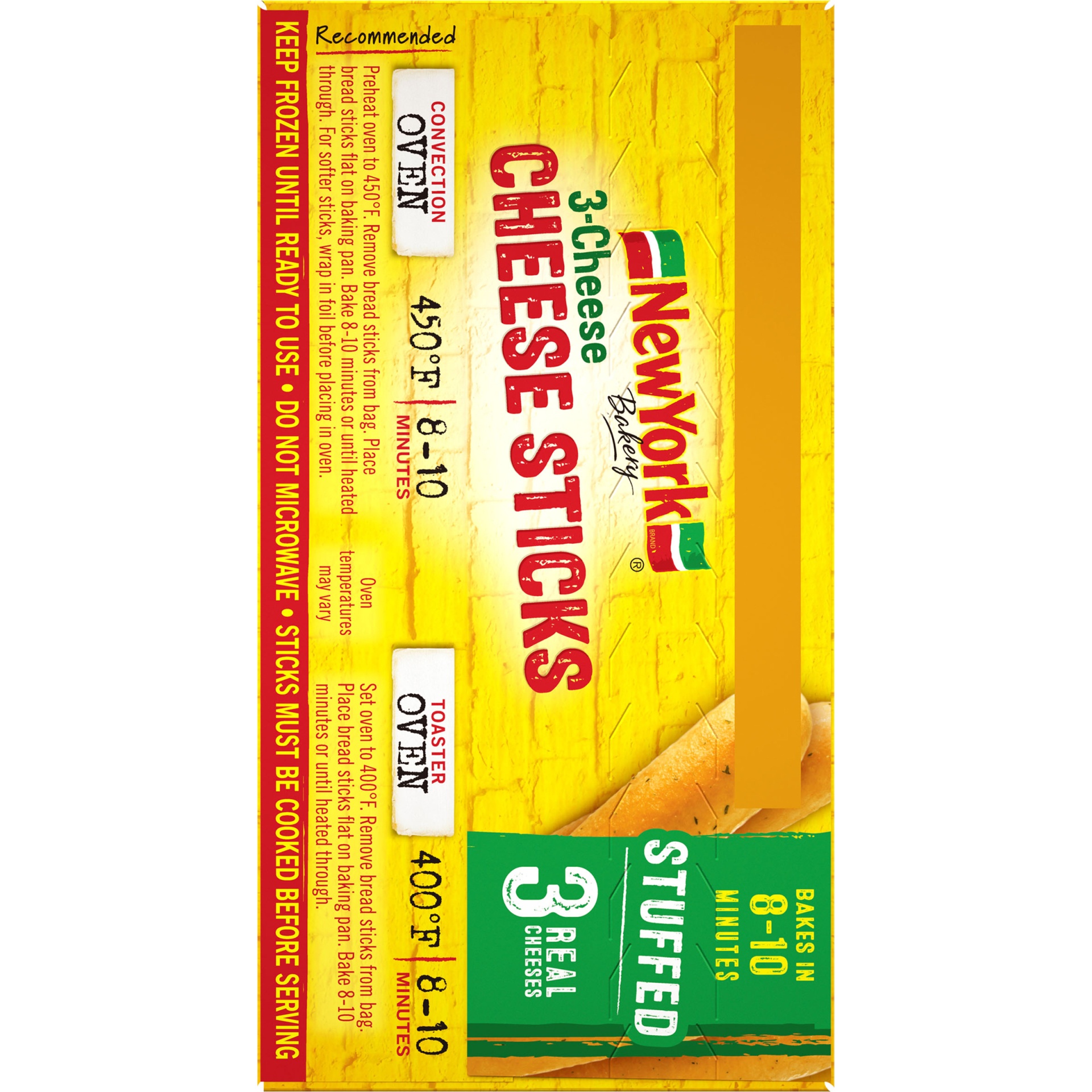 slide 3 of 8, New York Bakery Stuffed 3-Cheese Cheese Sticks 5Ct, 10.75 oz