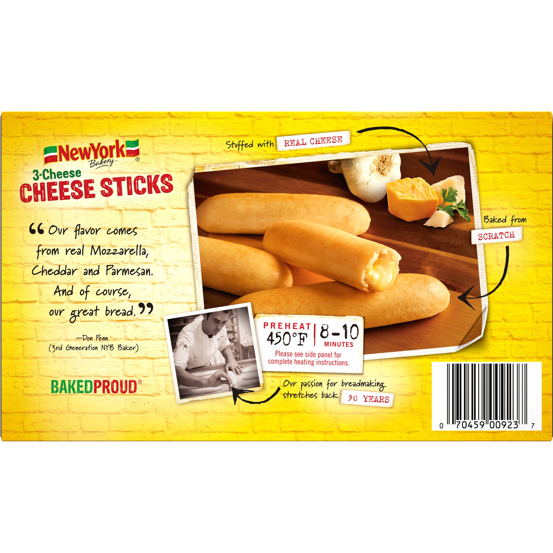 slide 8 of 8, New York Bakery Stuffed 3-Cheese Cheese Sticks 5Ct, 10.75 oz