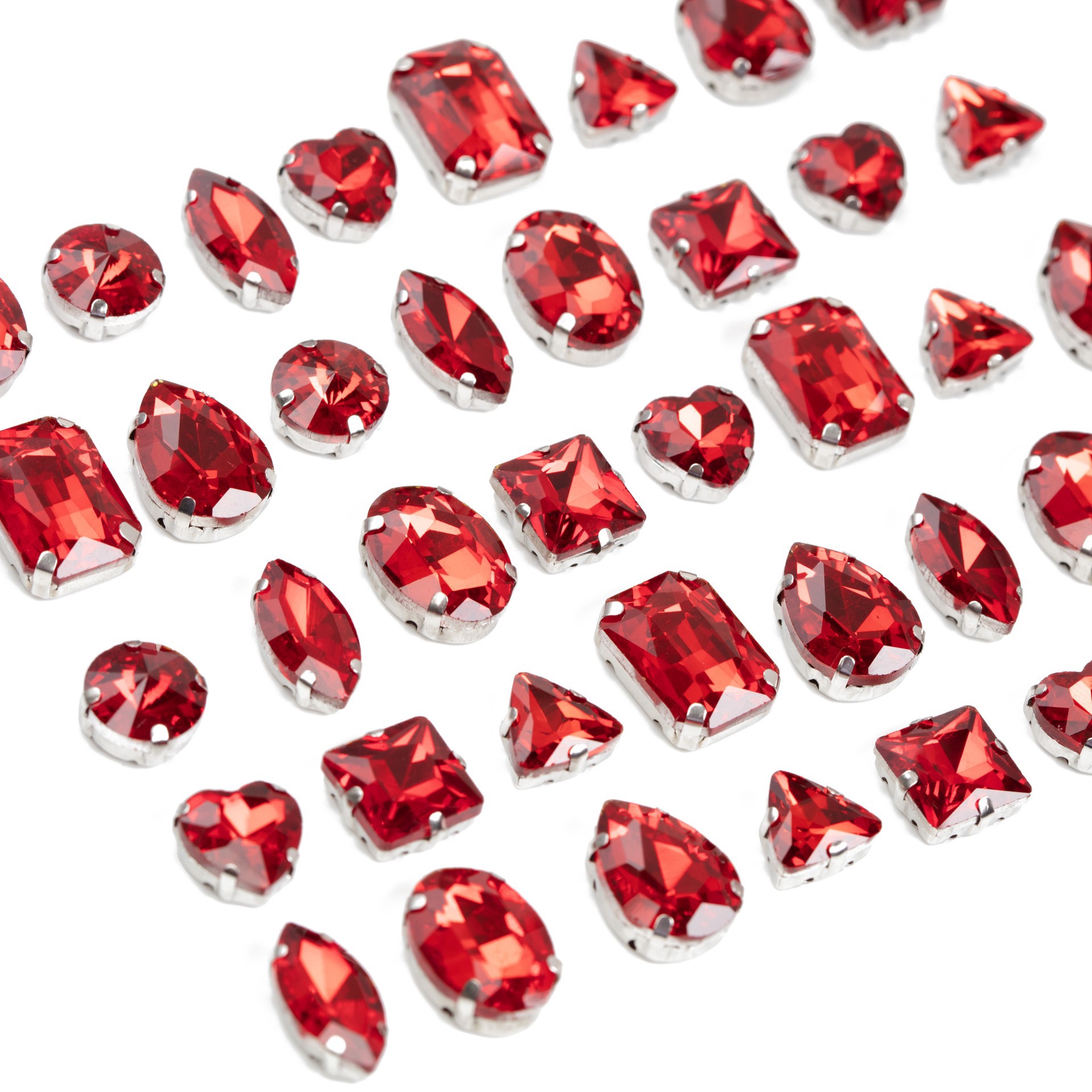 slide 2 of 7, Cousindiy Silver Siam Glass Sew-On Rhinestones, 40ct., 40 ct