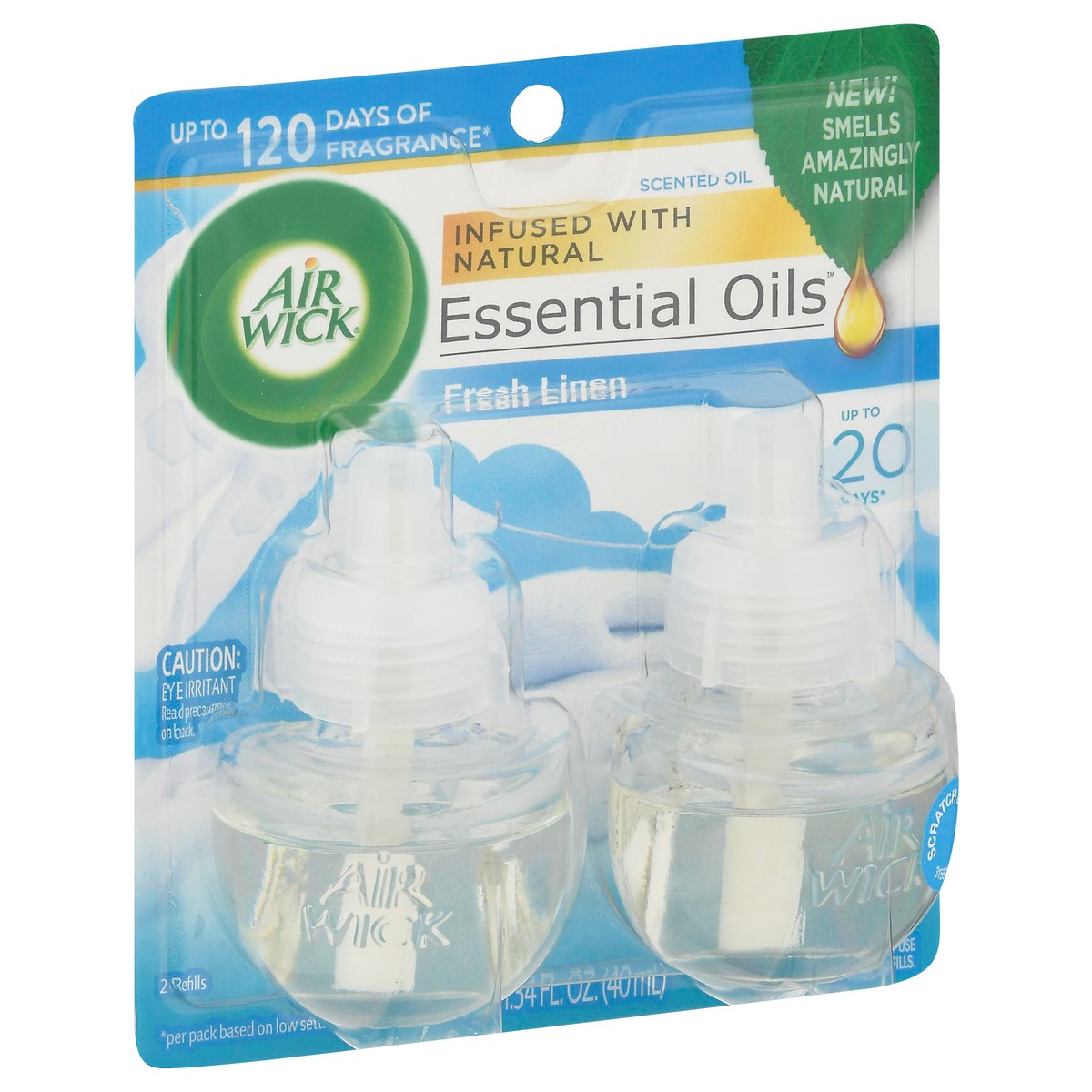 slide 5 of 9, Air Wick Essential Oils Fresh Linen Scented Oil Refills 2 ea, 2 ct