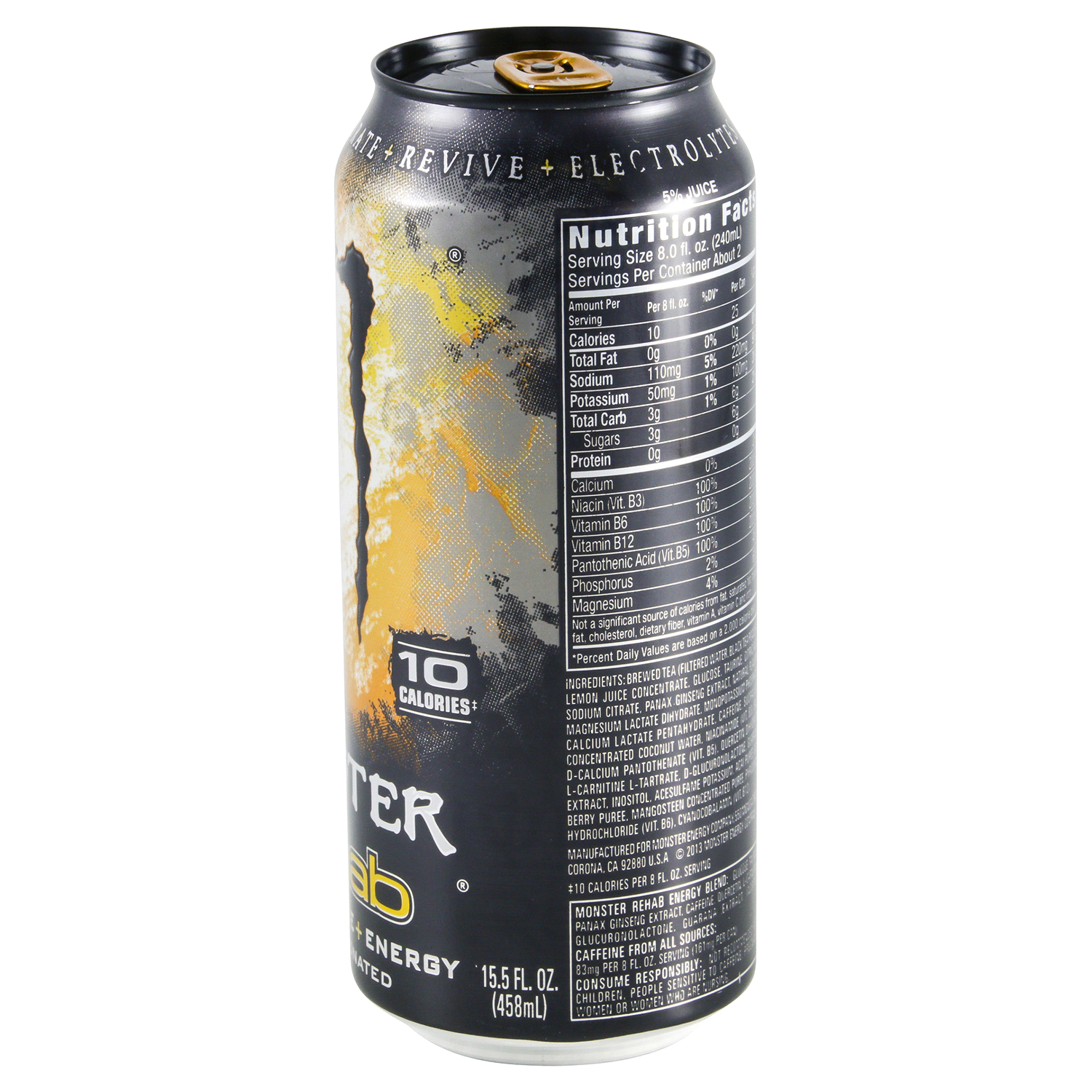 slide 3 of 3, Monster Energy Rehab Lemonade + Iced Tea Energy Drink - 15.5 Fl. Oz., 15.50 fl oz