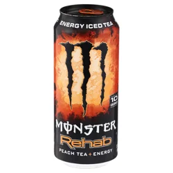 Monster Energy Rehab Peach Tea Energy + Tea Energy Drink - 15.5 Fl. Oz.