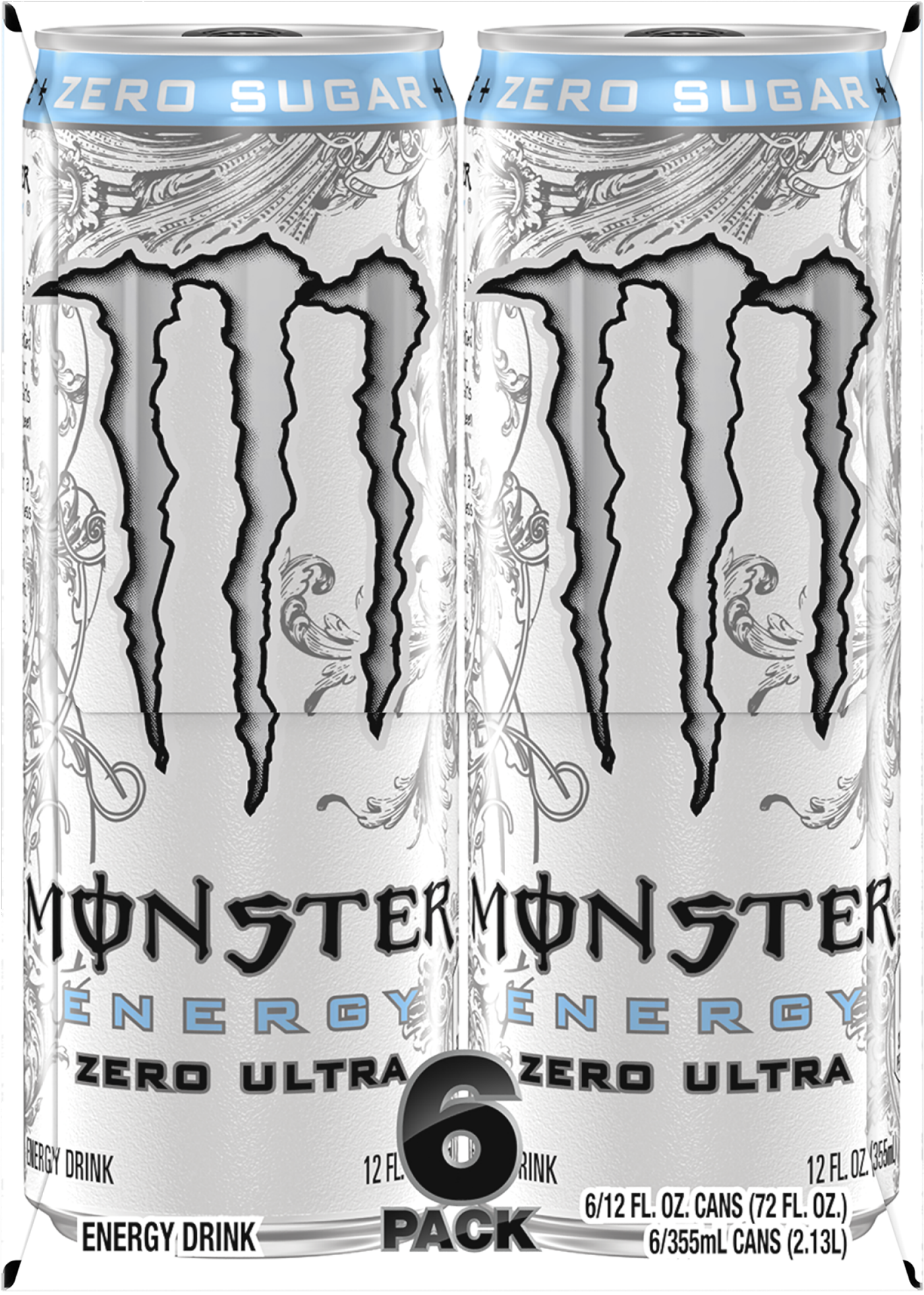 slide 2 of 3, Monster Energy Zero Sugar Zero Ultra Energy Drink - 6 ct; 12 fl oz, 6 ct; 12 fl oz