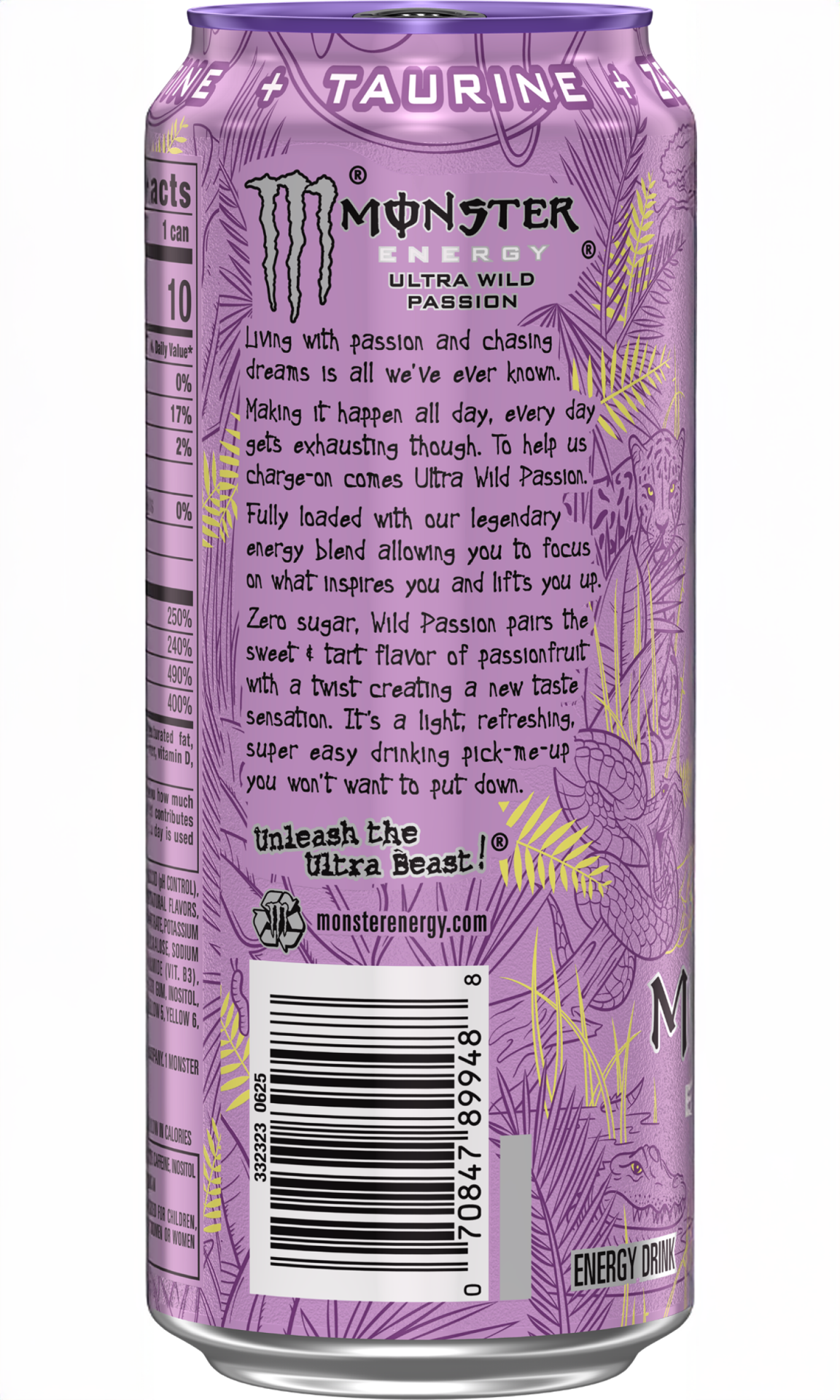 slide 2 of 3, Monster Ultra Wild Passion, 16 oz