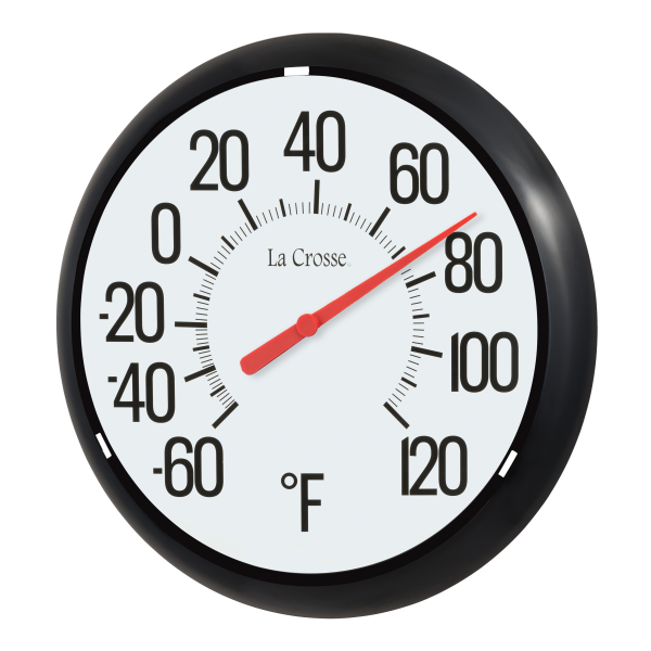 slide 5 of 10, 13.25" Analog Thermometer - Black, 1 ct