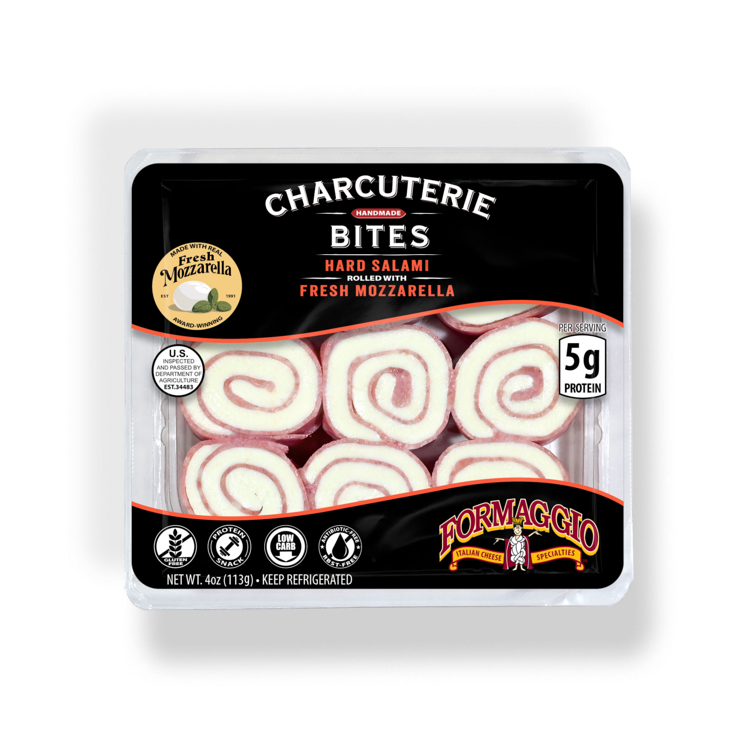 slide 1 of 1, Formaggio Hard Salami Charcuterie Bites, 4 oz, 4 oz
