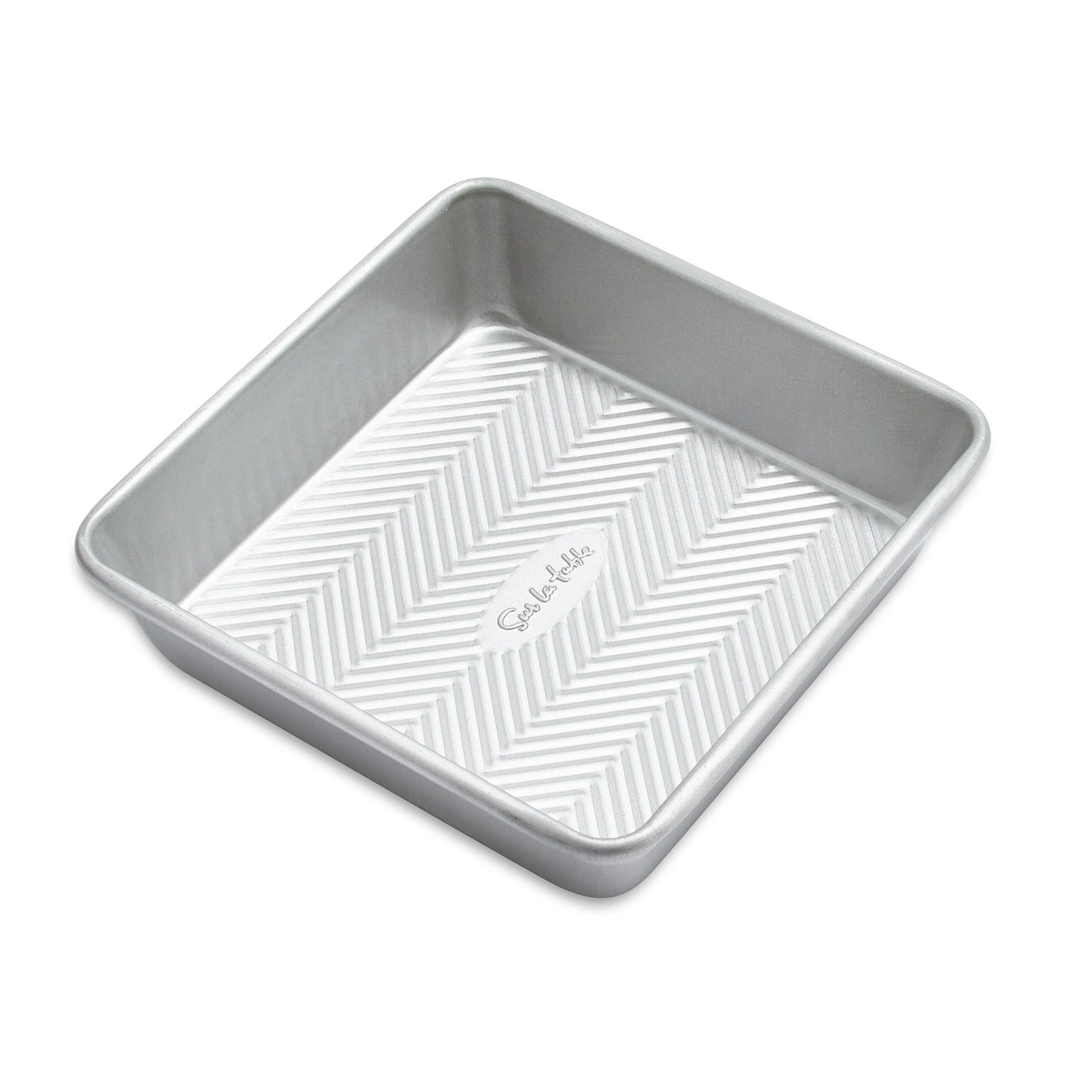 slide 1 of 1, Sur La Table Silver Classic Square Cake Pan, 8 in x 8 in