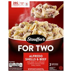 Stouffer''s Stouffer’s For Two Alfredo Shells & Beef, Dinner For Two, Frozen Pasta Meals
