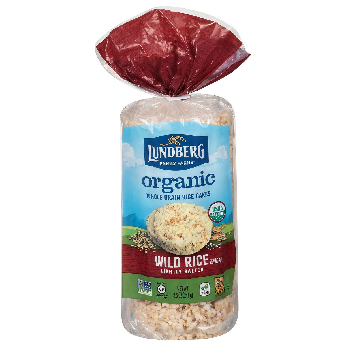 slide 1 of 9, Lundberg Family Farms Organic Wild Rice Whole Grain Lightly Salted Rice Cakes 8.5 oz, 8.5 oz