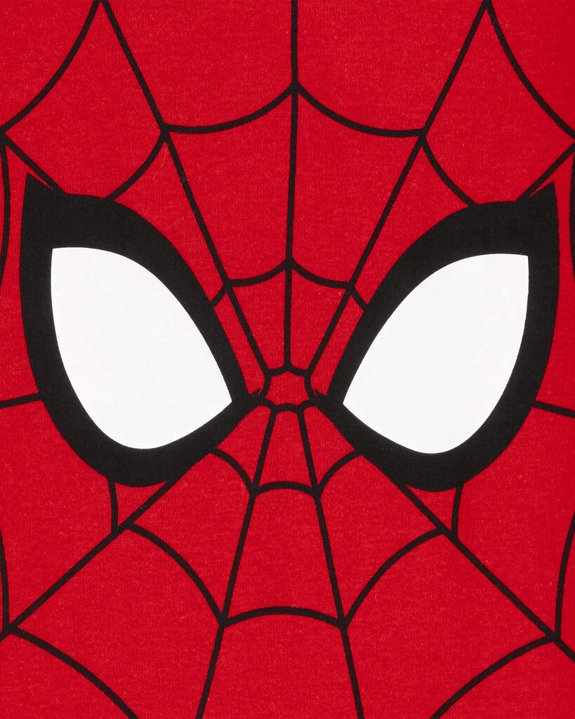 slide 2 of 2, Carter's Kid Marvel Print Cotton Blend 2-Piece Pajamas Grey/Red 14, 1 ct