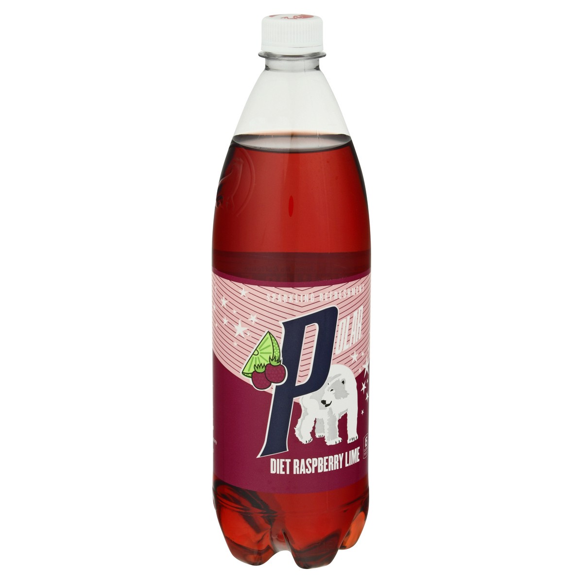 slide 6 of 10, Polar Soda, Diet, Raspberry Lime - 1 liter, 1 liter