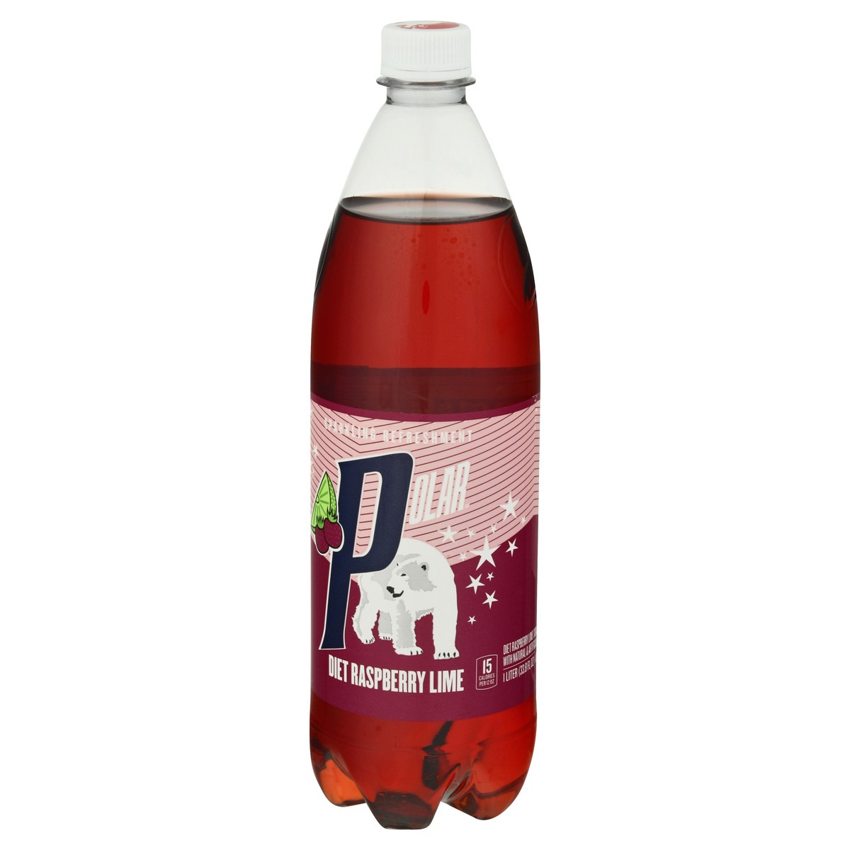 slide 5 of 10, Polar Soda, Diet, Raspberry Lime - 1 liter, 1 liter