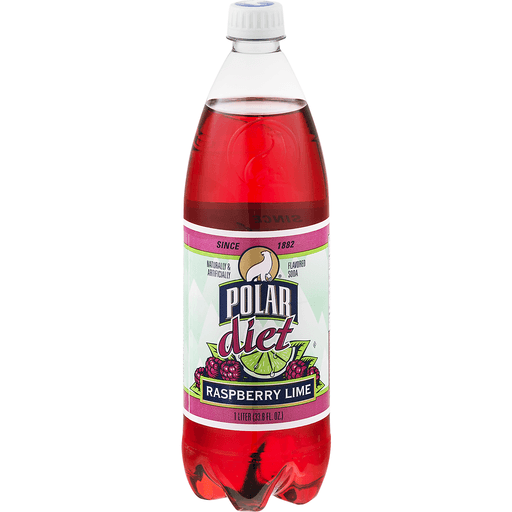 slide 1 of 10, Polar Soda, Diet, Raspberry Lime - 1 liter, 1 liter