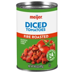 Meijer Fire Roasted Diced Tomatoes, 14.5 Oz