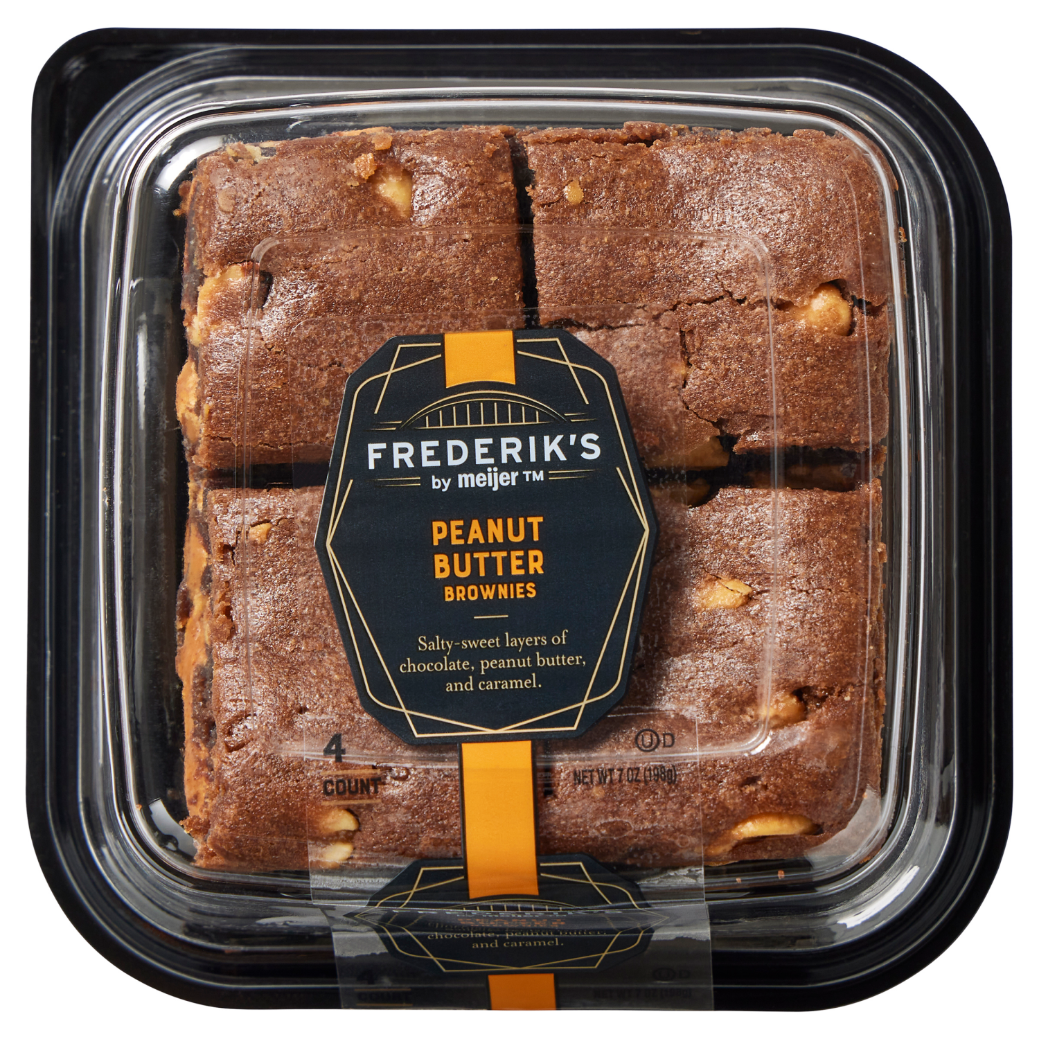 slide 1 of 4, FREDERIKS BY MEIJER Frederik's by Meijer Peanut Butter Brownies, 7 oz