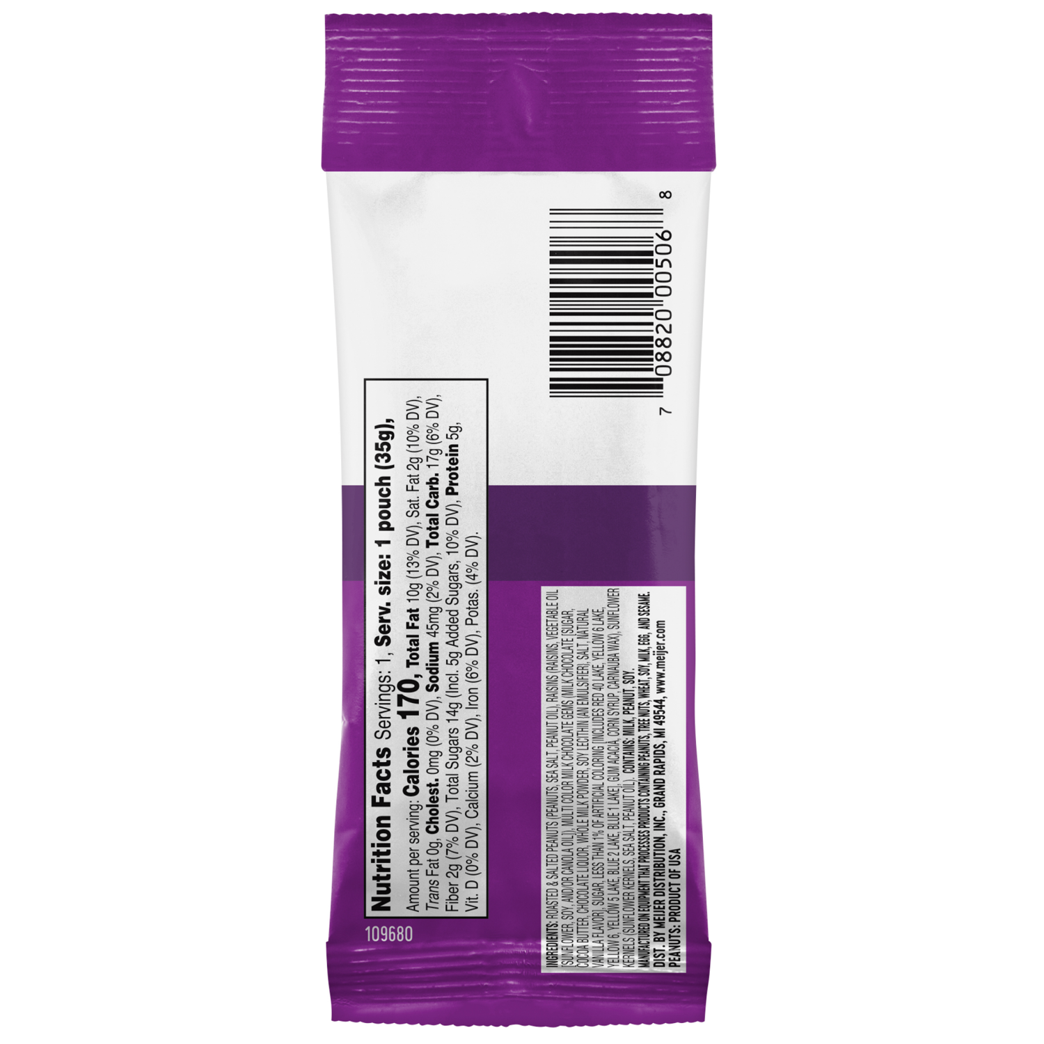 slide 2 of 2, Meijer Sweet & Salty Trail Mix, 1.25 oz