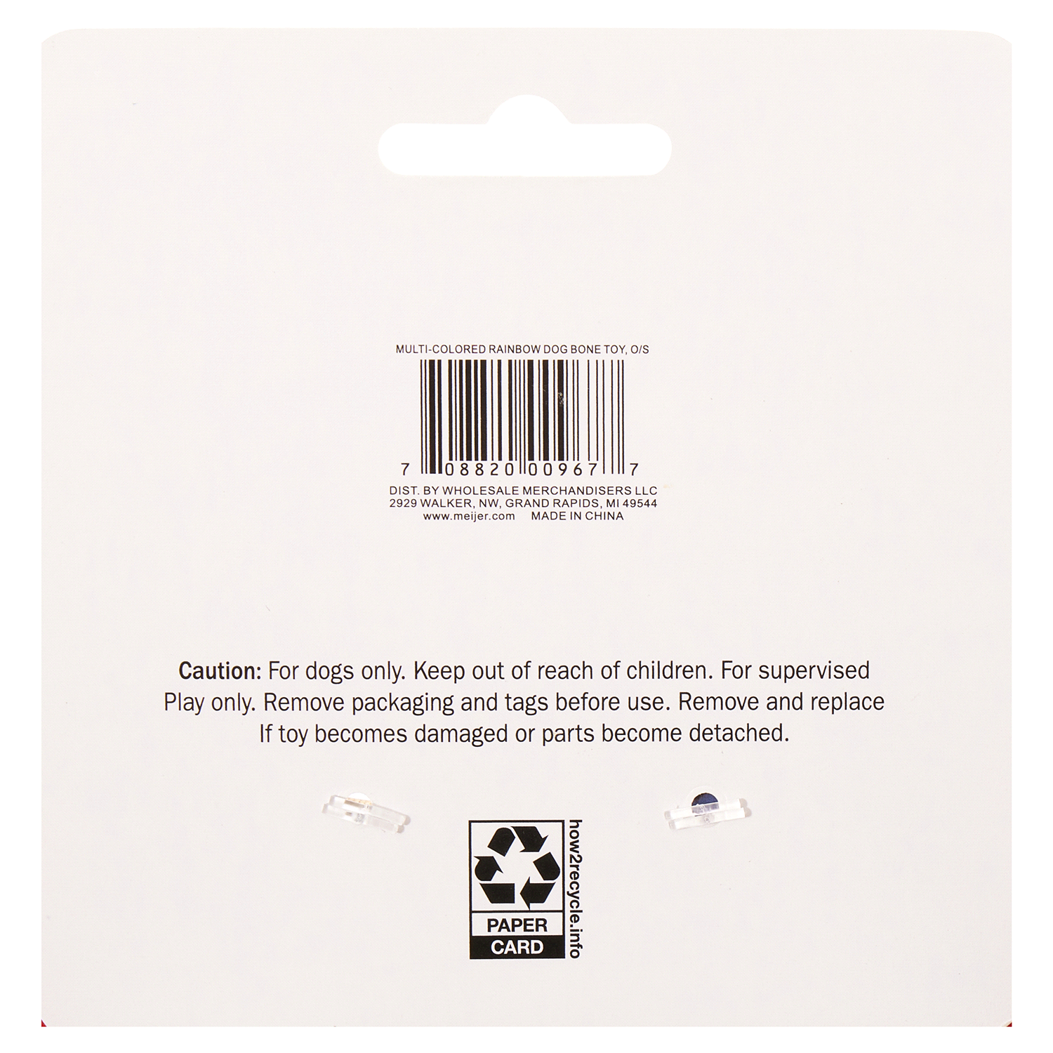 slide 5 of 5, Meijer Dog Multi Toy Rainbow Dog Bone, 1 ct