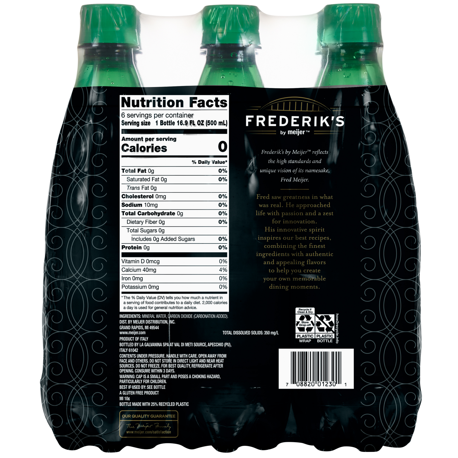 slide 2 of 2, Frederik's By Meijer FREDERIKS BY MEIJER Frederik's by Meijer Italian Sparkling Mineral Water / - 6 ct; 16.9 oz, 6 ct; 16.9 oz