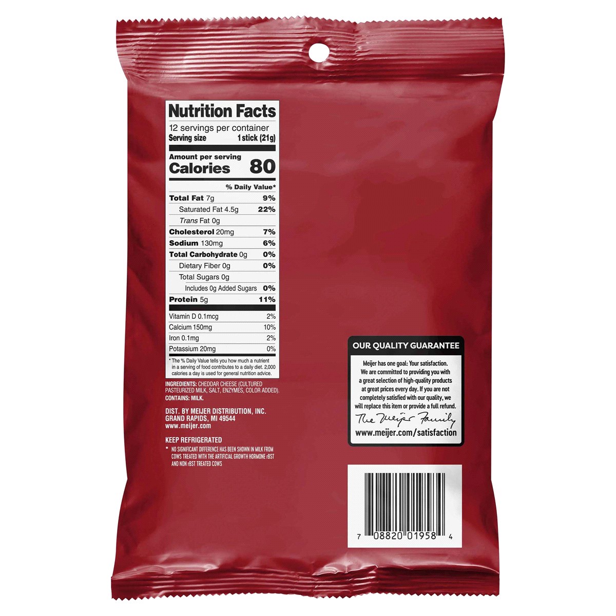 slide 2 of 2, Meijer Sharp Cheddar Cheese Sticks, 9 oz