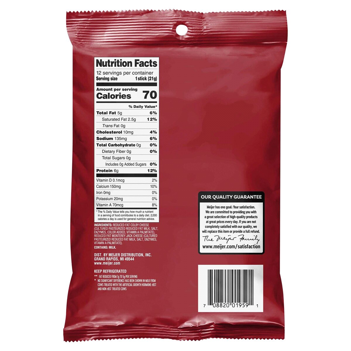 slide 2 of 2, Meijer 2% Colby Jack Cheese Sticks, 9 oz