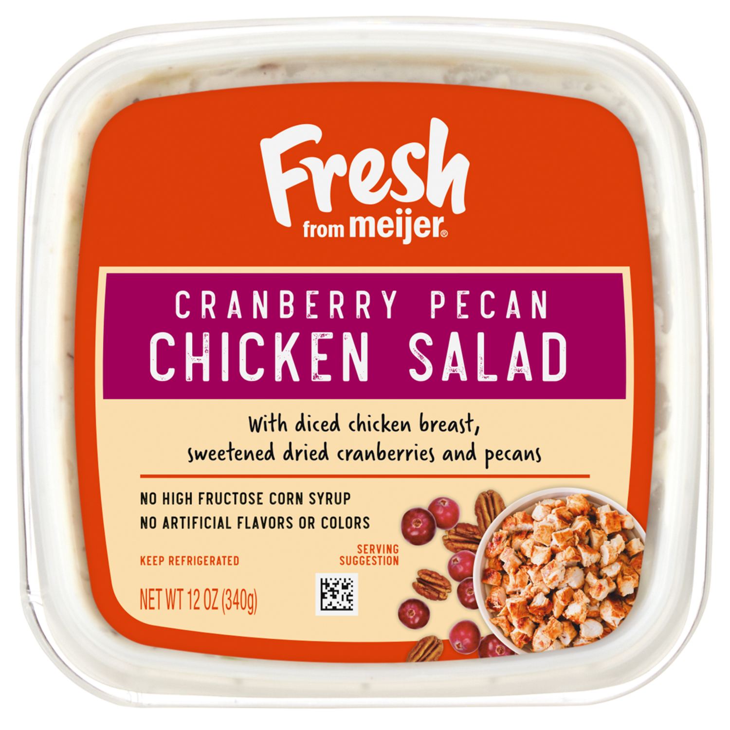 slide 4 of 4, Fresh from Meijer Cranberry Pecan Chicken Salad, 12 oz