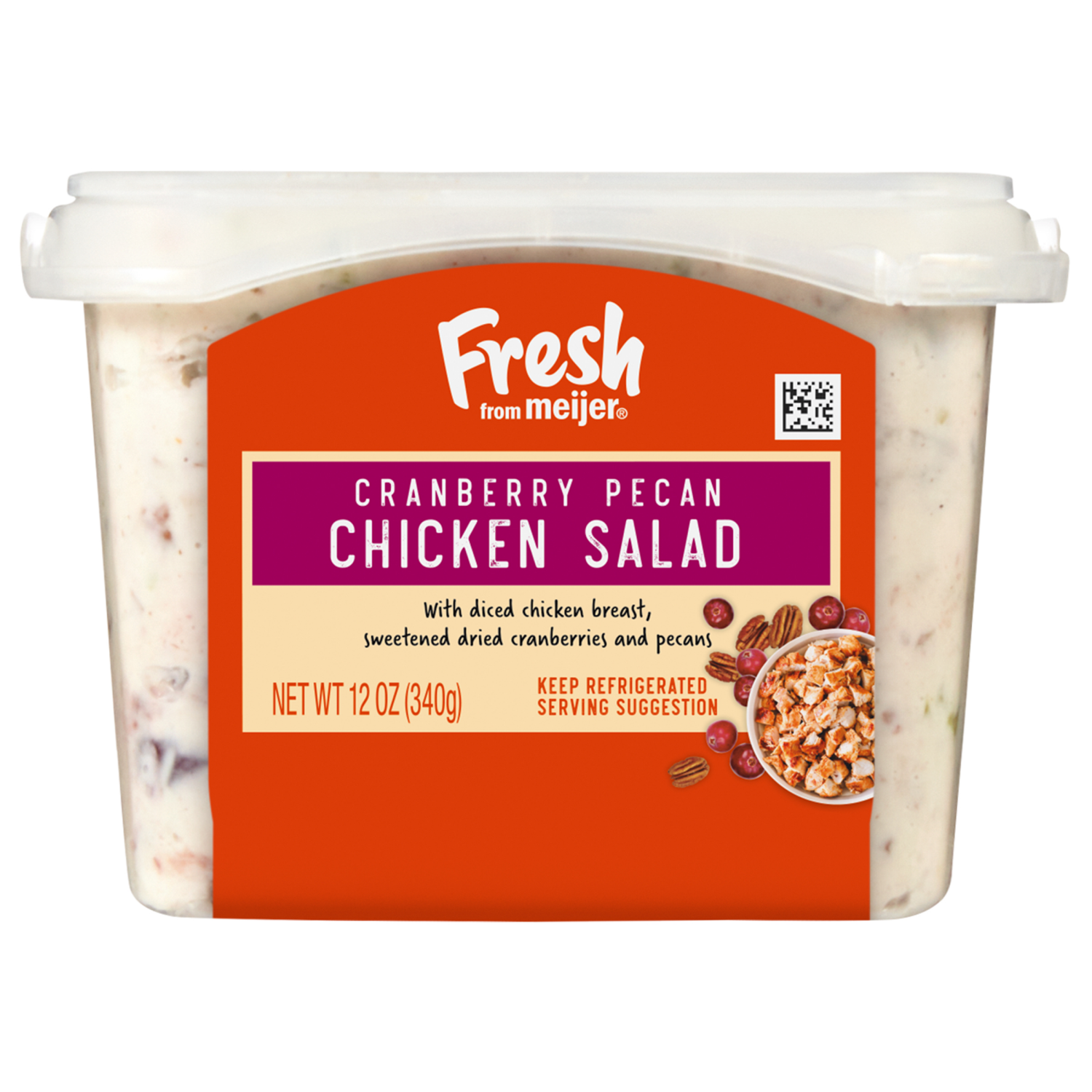 slide 1 of 4, Fresh from Meijer Cranberry Pecan Chicken Salad, 12 oz
