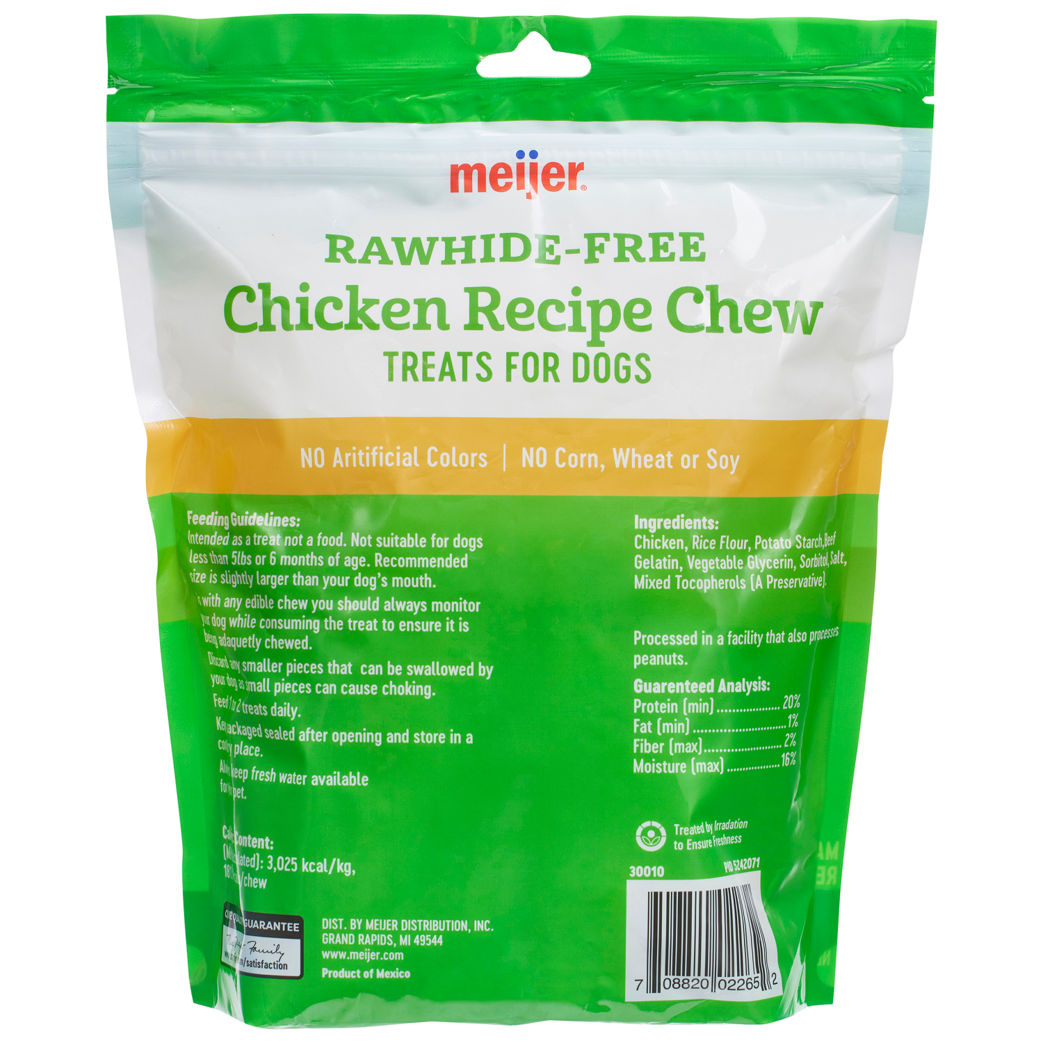 slide 2 of 3, Meijer Rawhide Free Chicken Recipe Chew Medium Roll, 10 ct