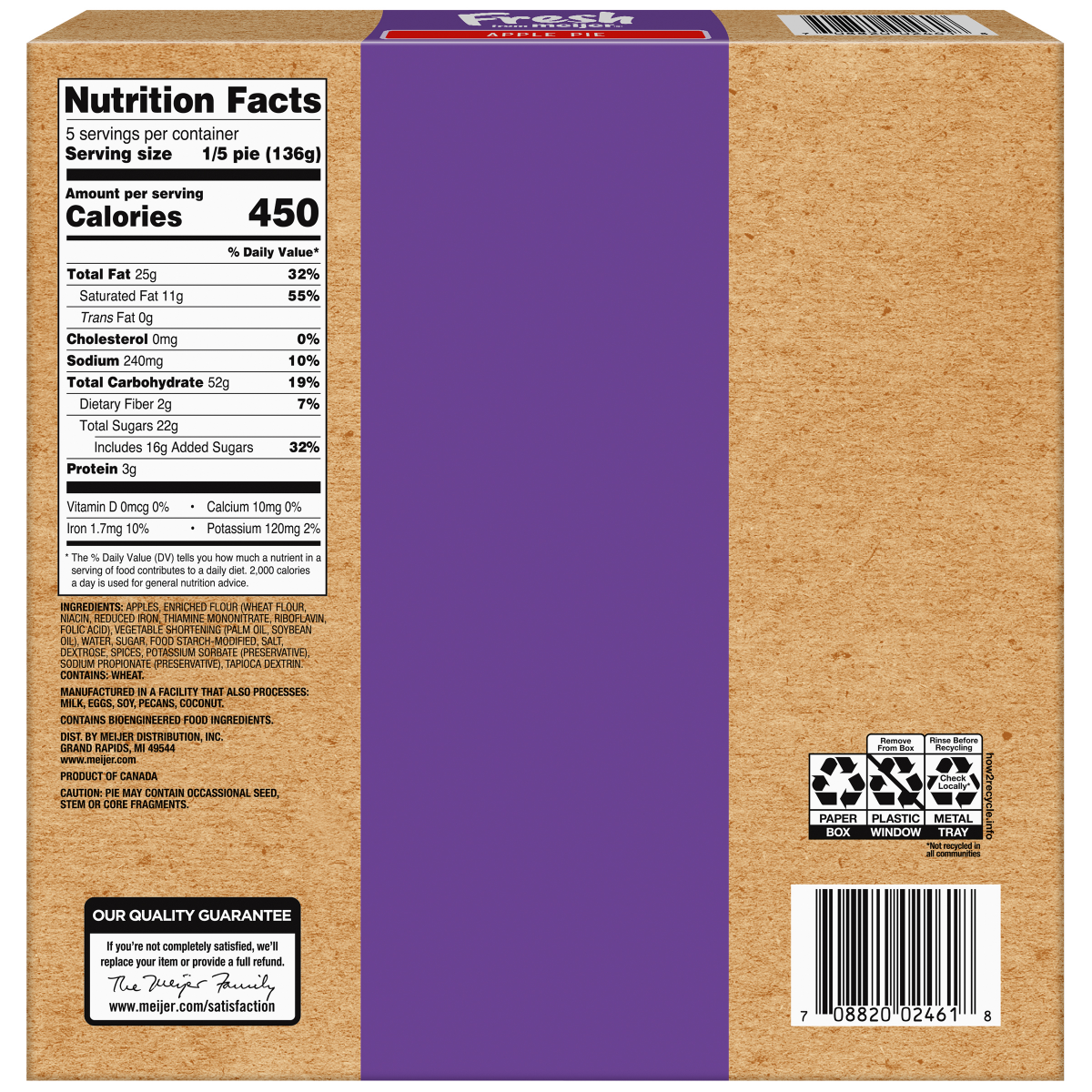 slide 2 of 2, Fresh from Meijer 8" Apple Pie, 24 oz, 24 oz