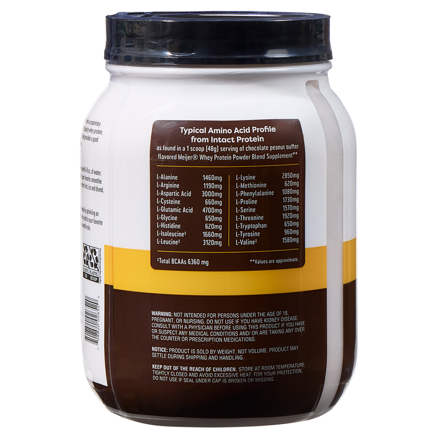 slide 4 of 4, Meijer Whey Protein Power Blend Chocolate Peanut Butter Supplement, 32 oz, 32 oz