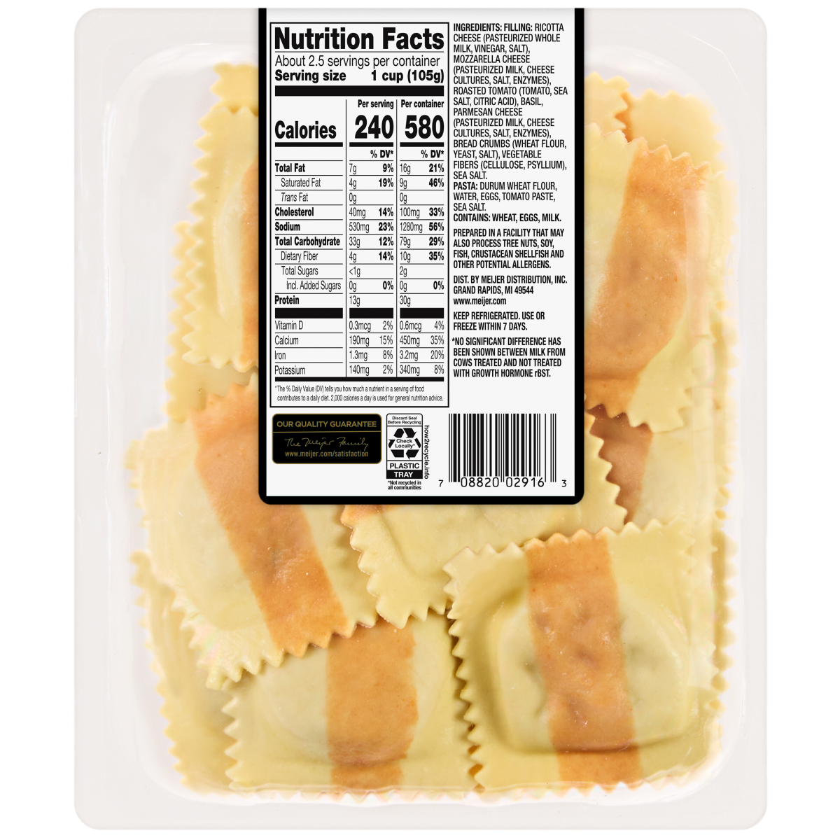 slide 2 of 3, FREDERIKS BY MEIJER Frederik's Tomato Basil Mozzarella Refrigerated Pasta, 9 oz